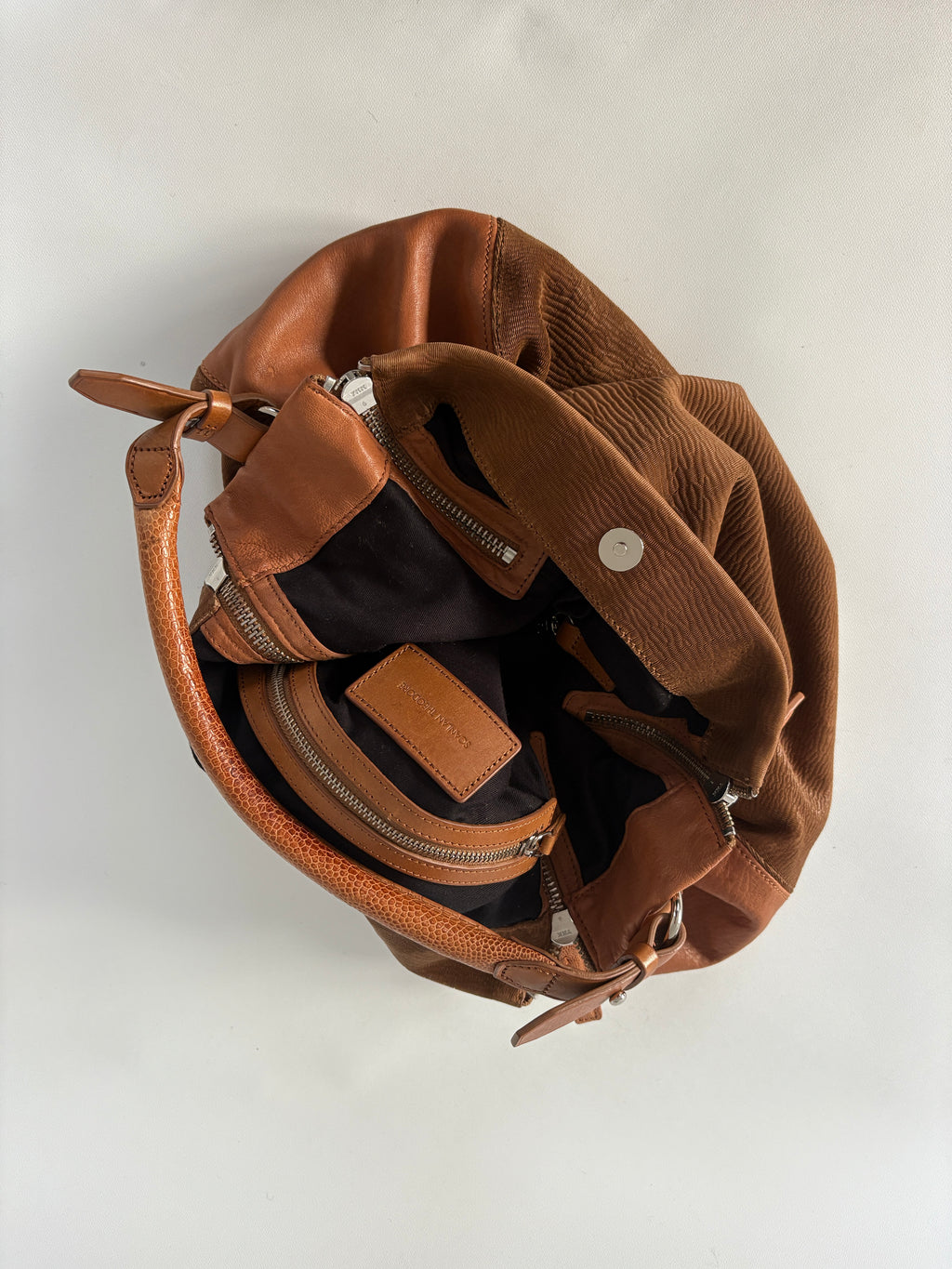 806 / Scanlan Theodore Brown Suede Hobo Bag