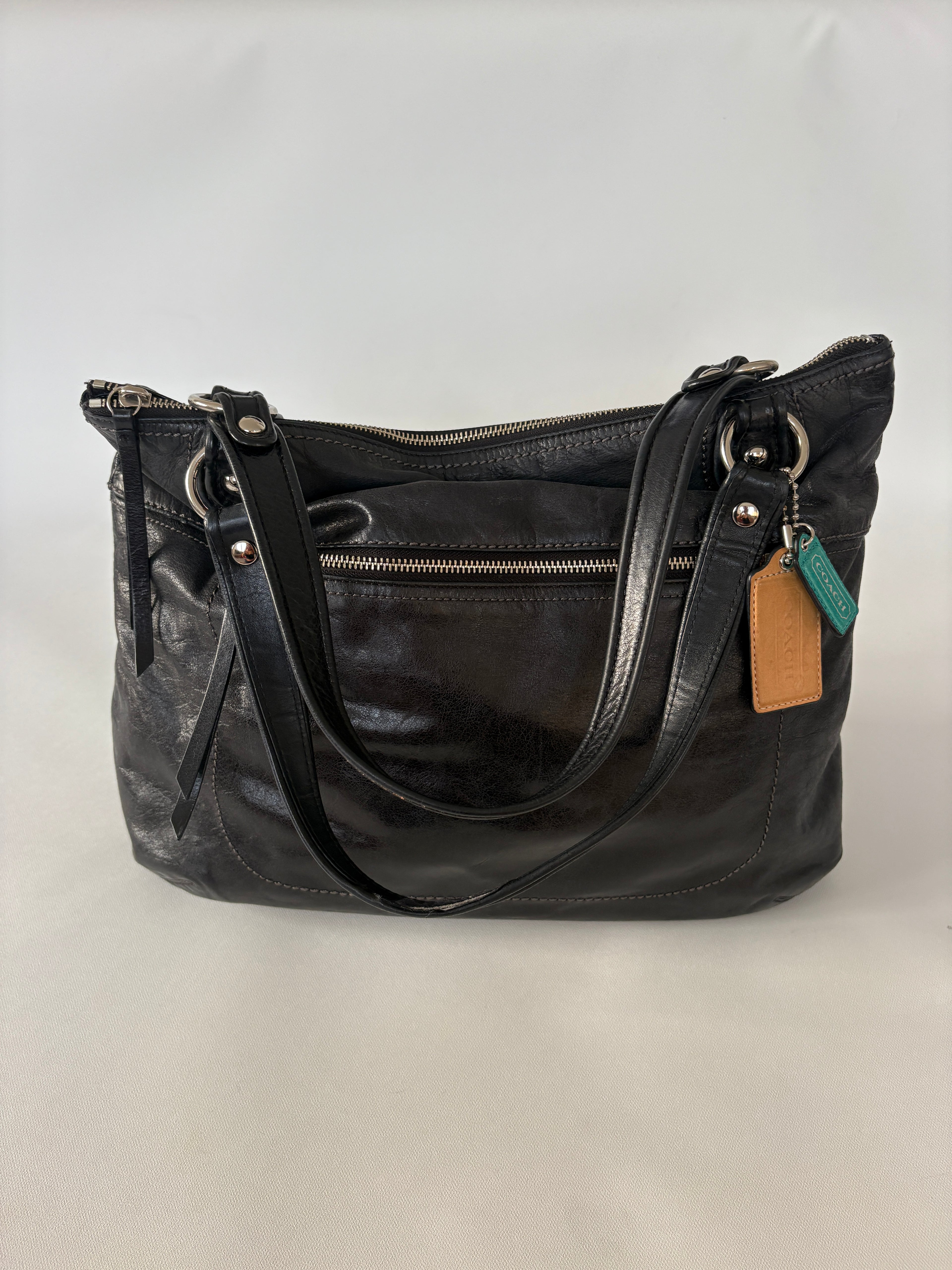 807 / Coach Black 'Poppy' Tote Bag
