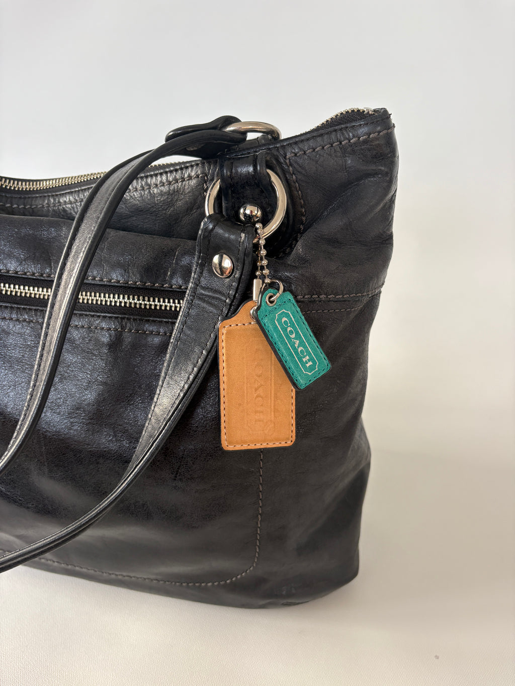 807 / Coach Black 'Poppy' Tote Bag