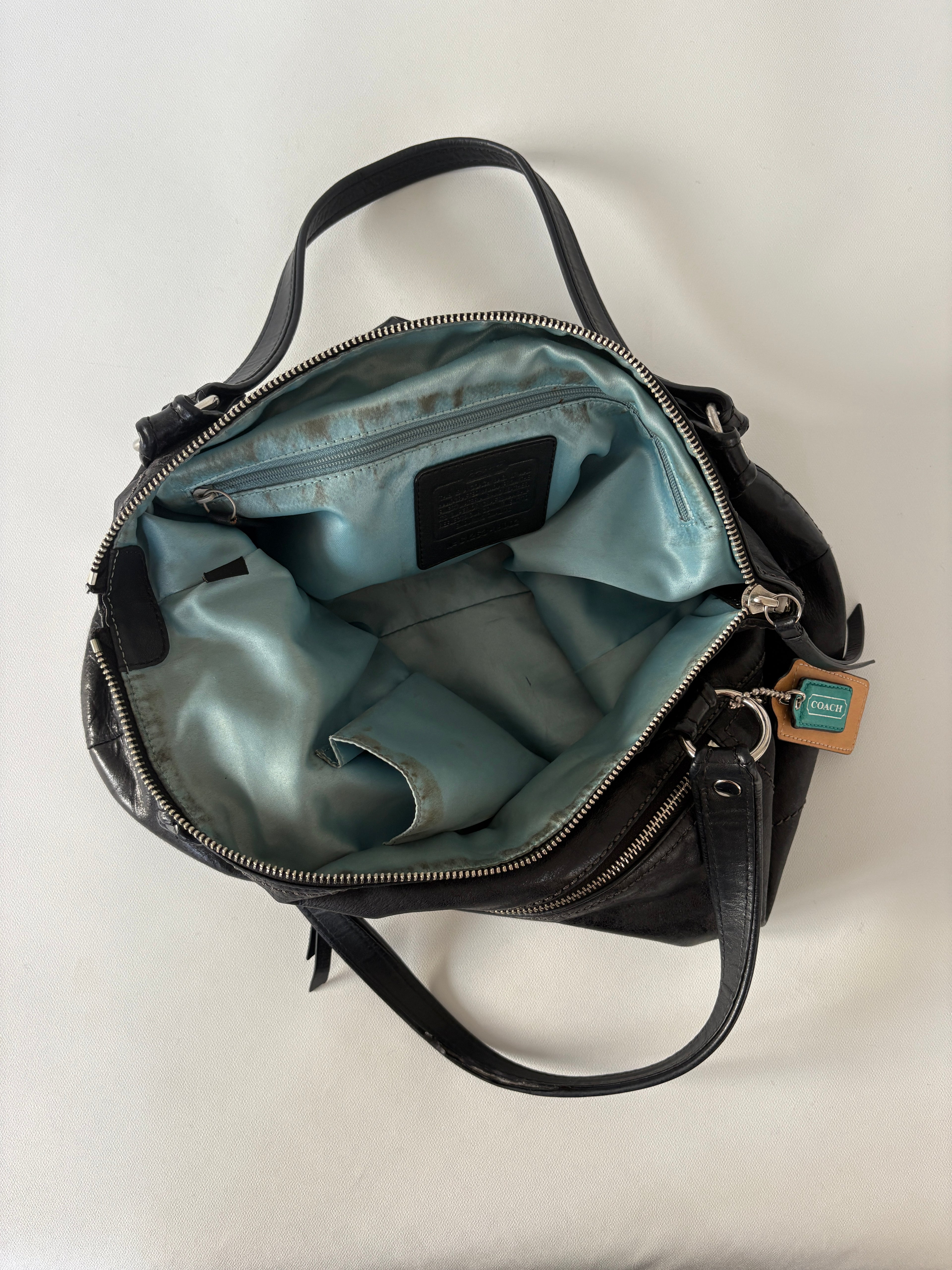 807 / Coach Black 'Poppy' Tote Bag
