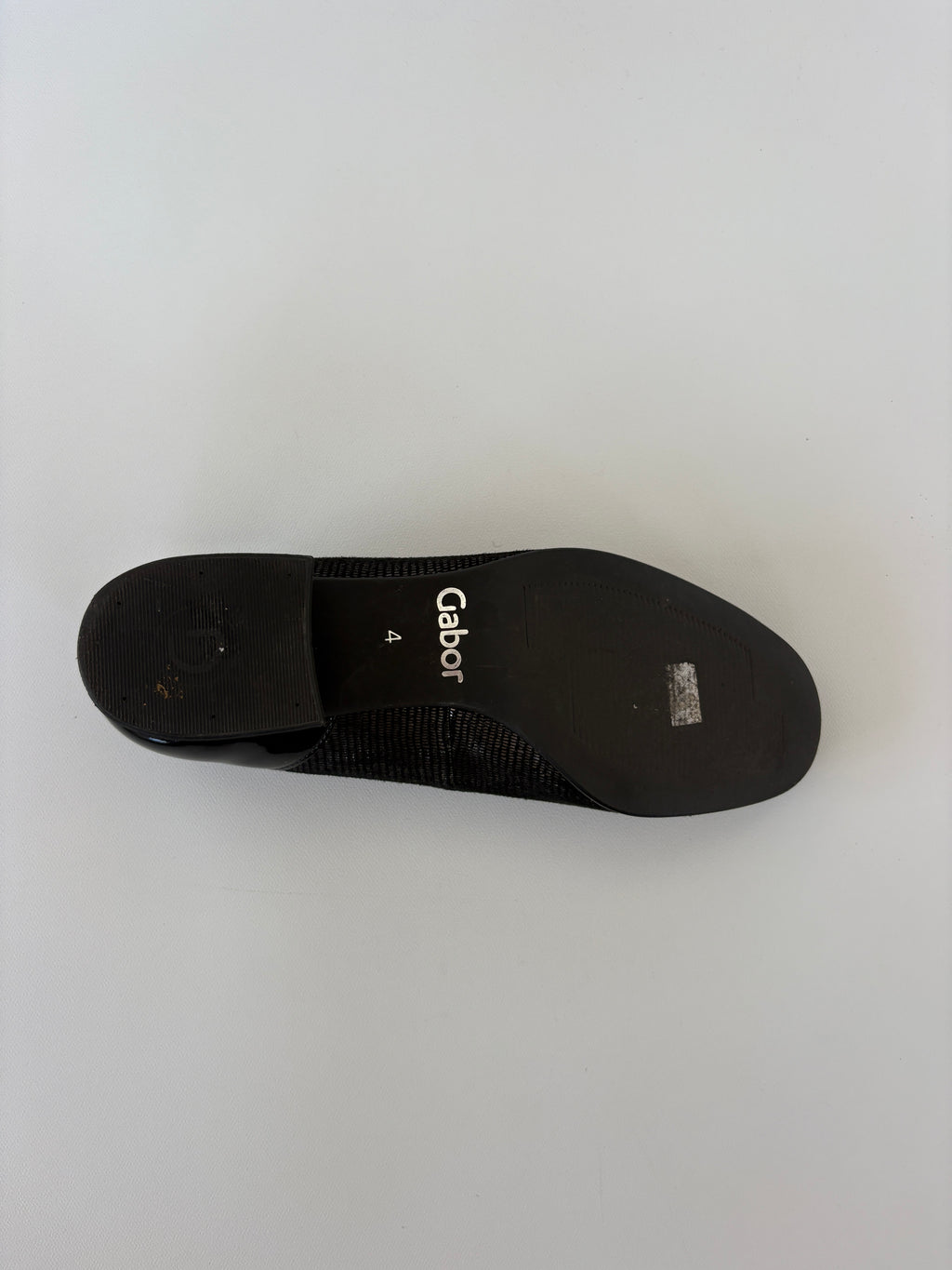 883 / Black Snake Print Ballet Flat