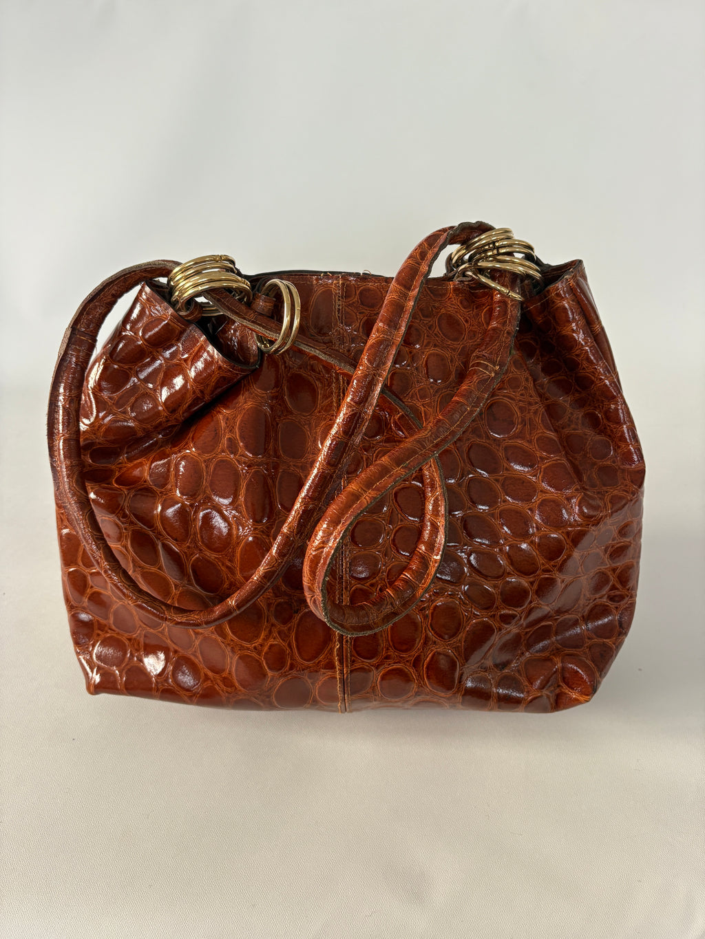 906 / Vintage Brown Dual Strap Bag