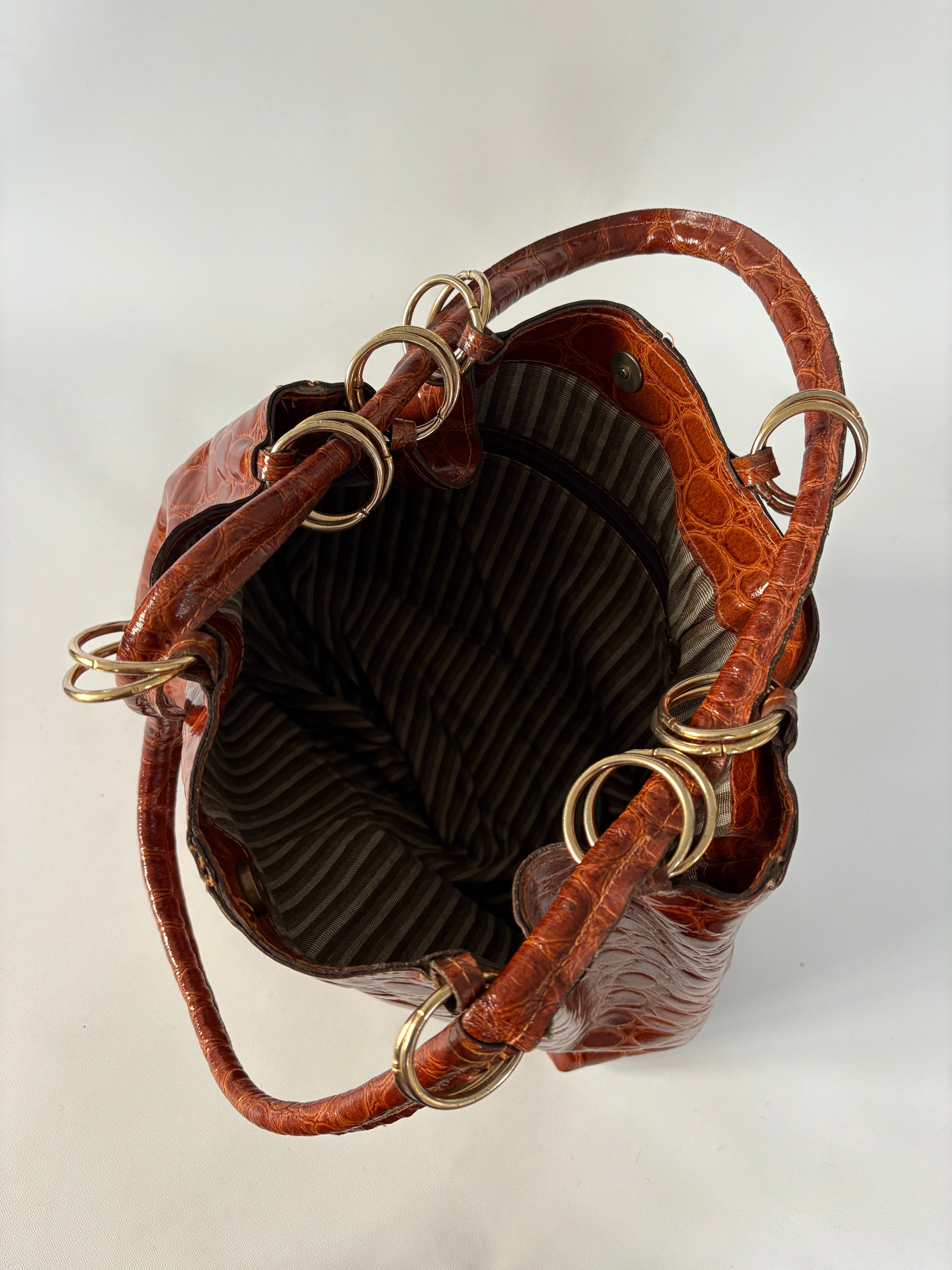906 / Vintage Brown Dual Strap Bag