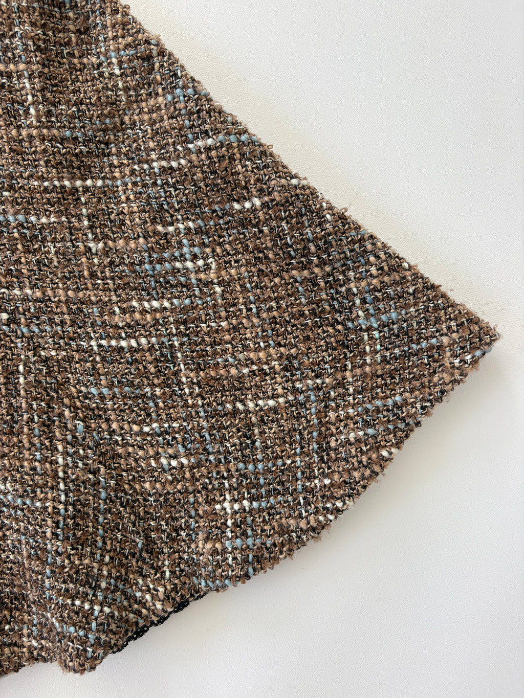 960 / Brown & Teal Tweed Skirt