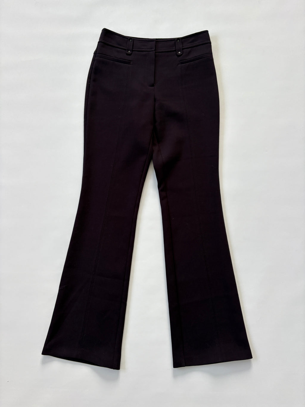 972 / Purple Flare Pants w/ Button Details