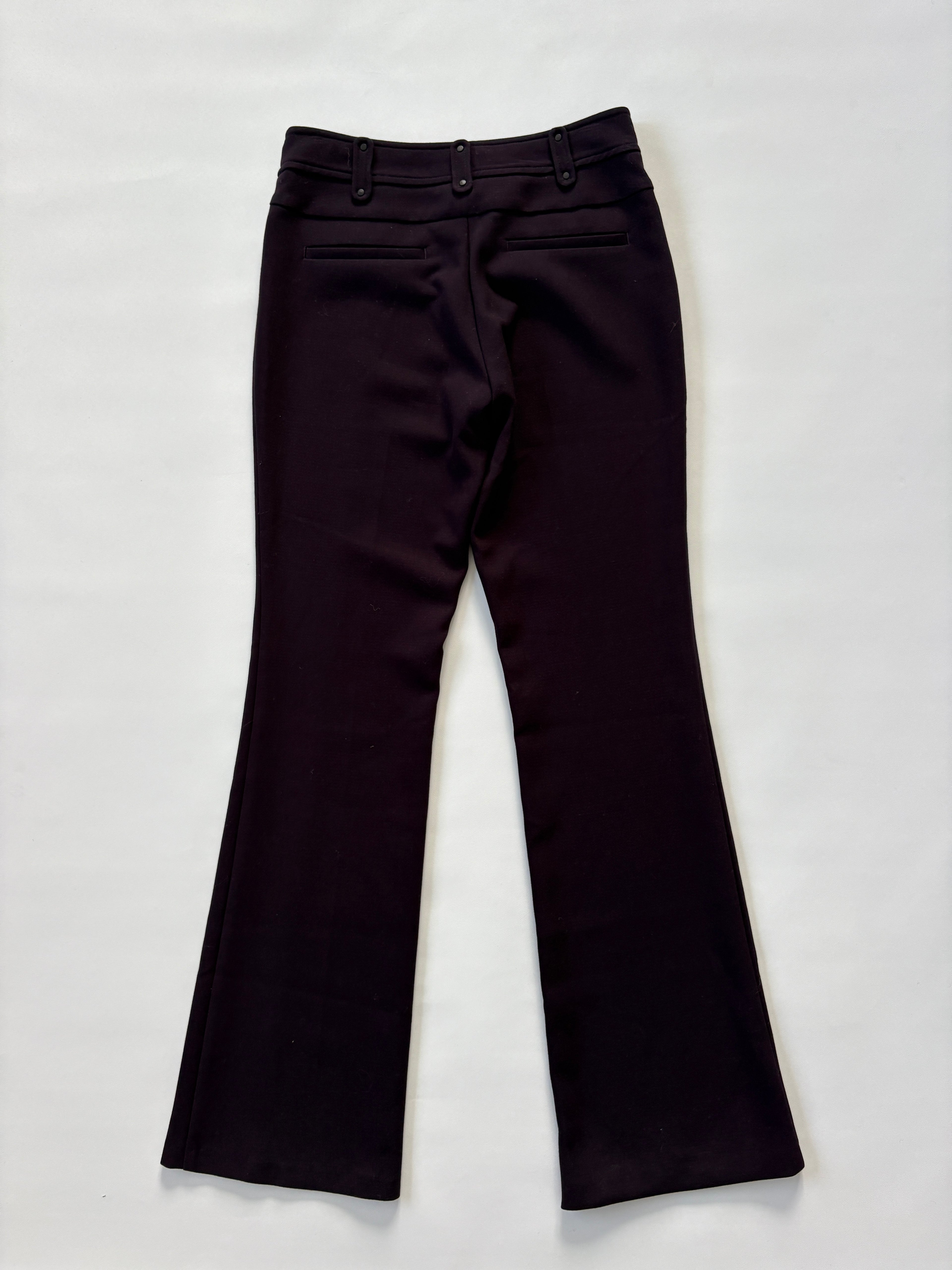 972 / Purple Flare Pants w/ Button Details