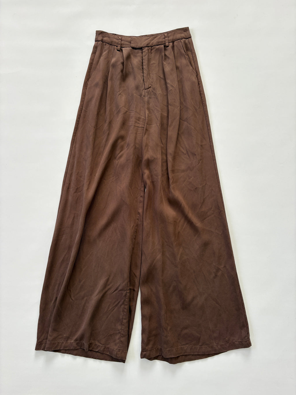 981 / Brown Dissh Wide Leg Linen Pants