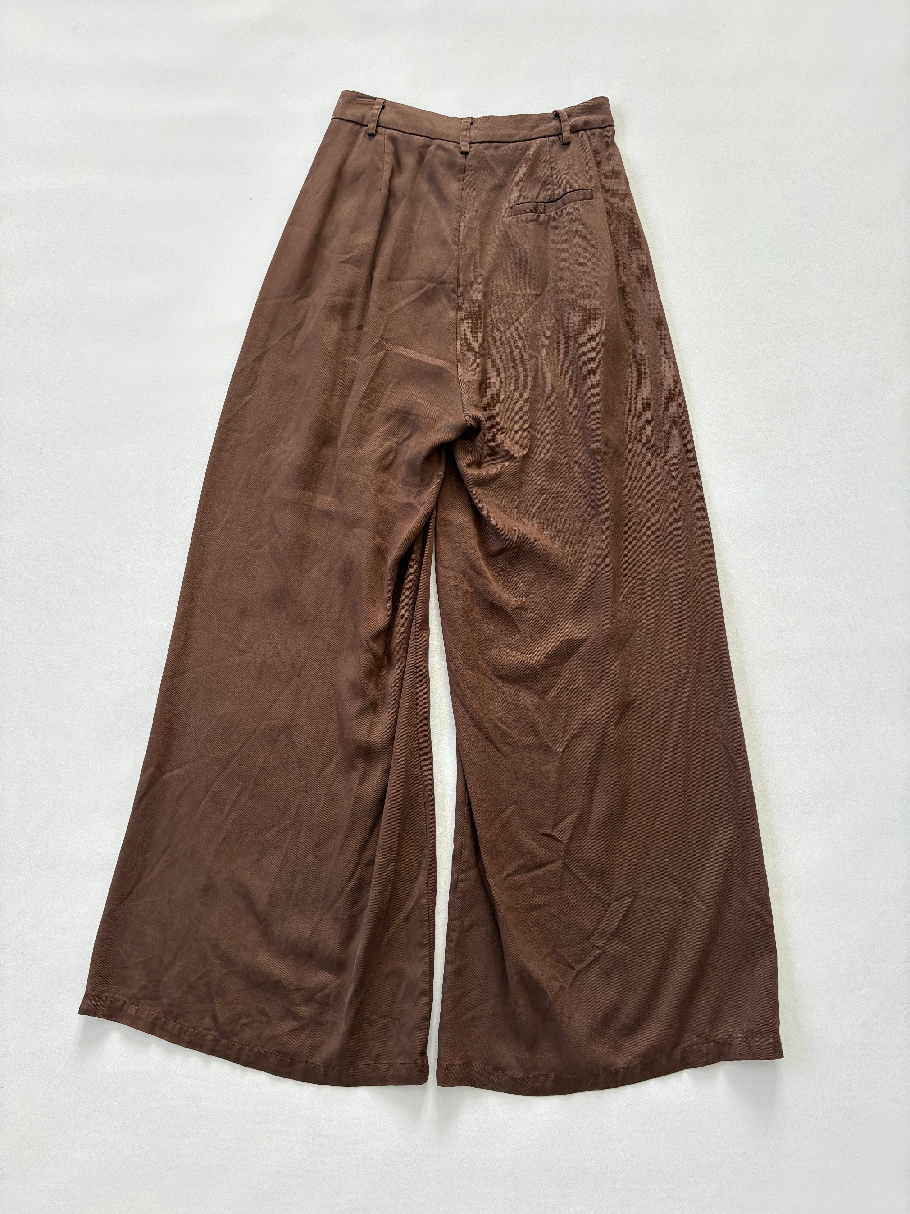 981 / Brown Dissh Wide Leg Linen Pants