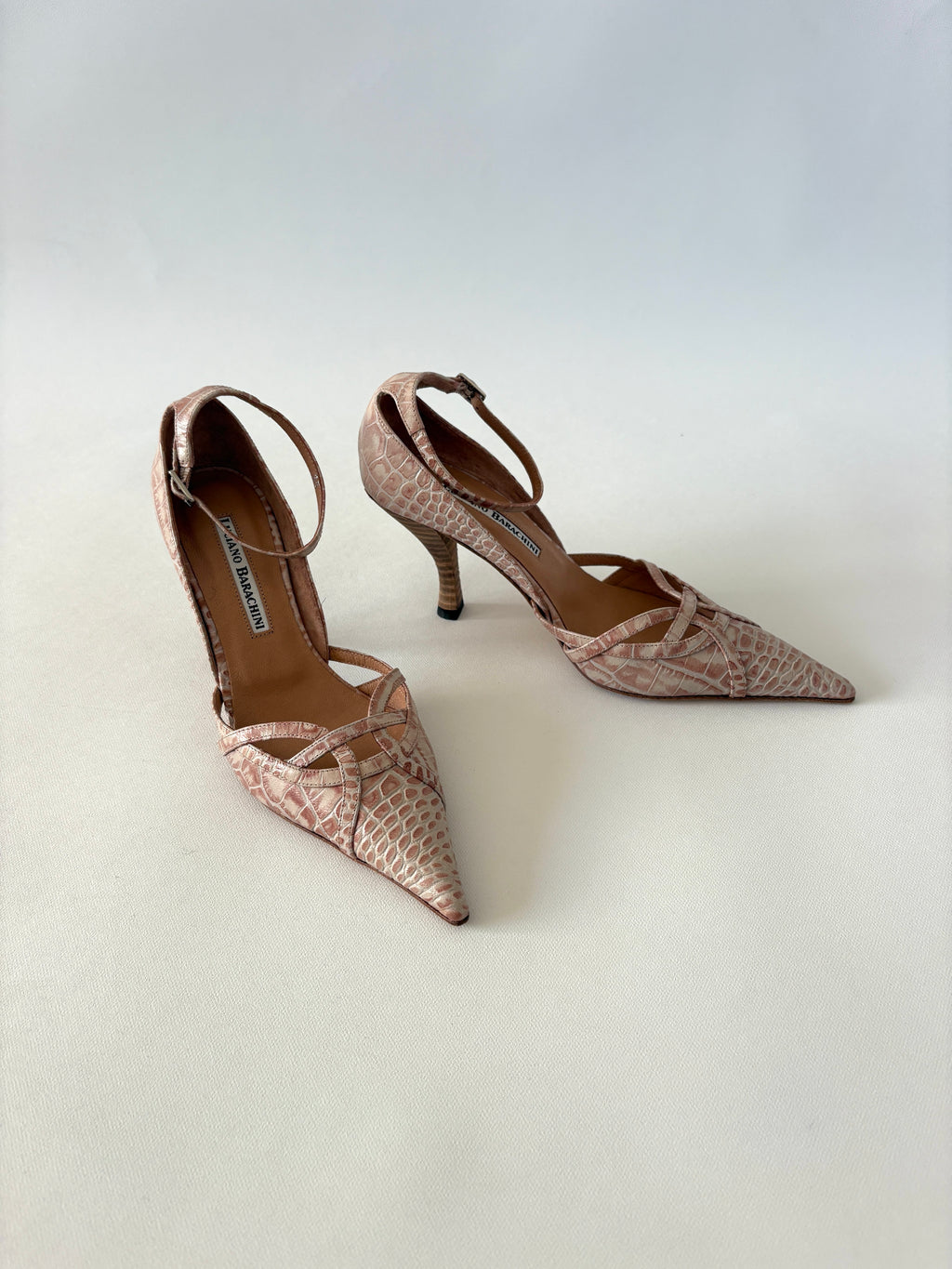 993 / Pink Animal Print Pointed Toe Heels