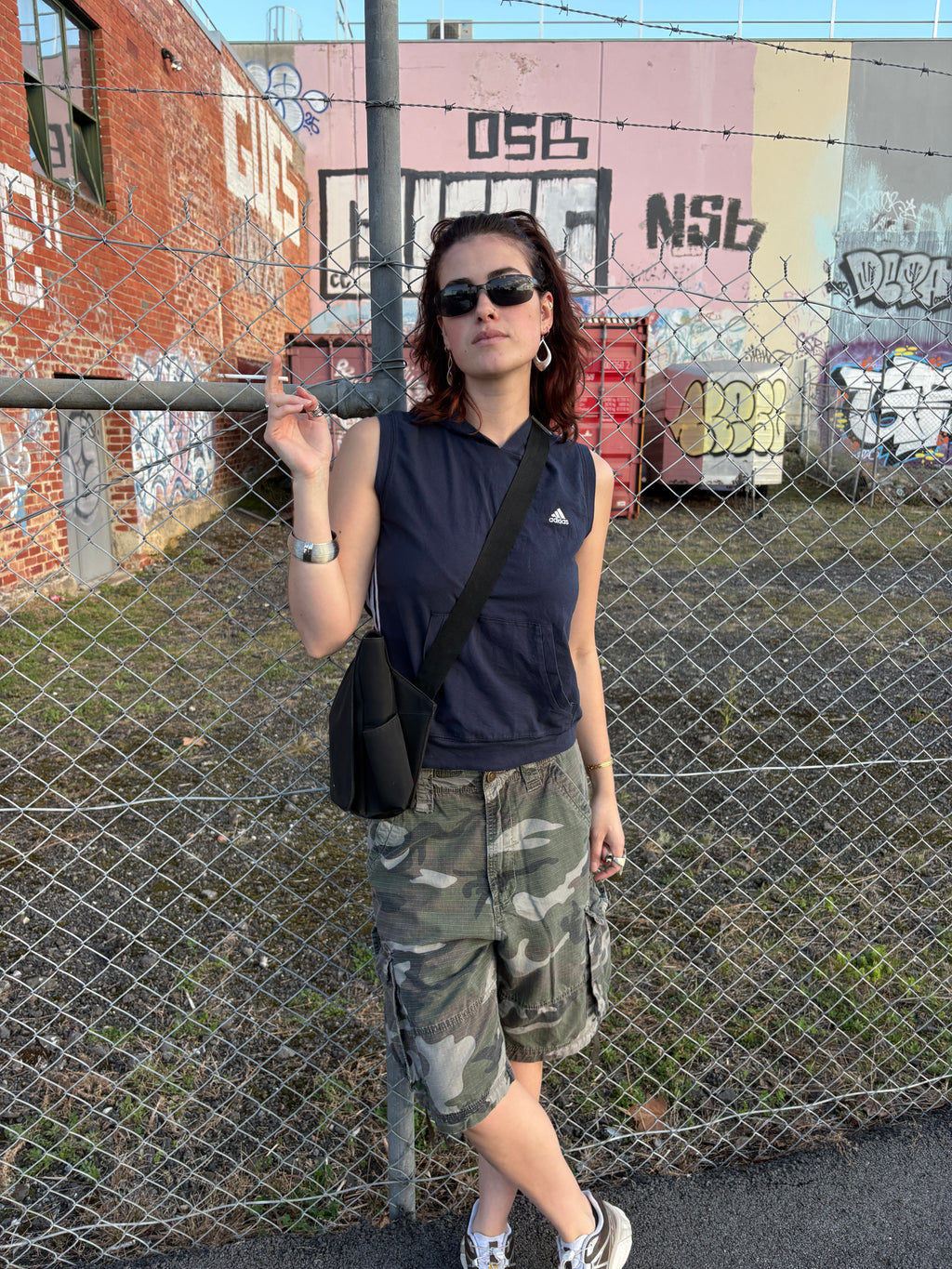 199 / Navy Adidas Sleeveless Top w/ Hood