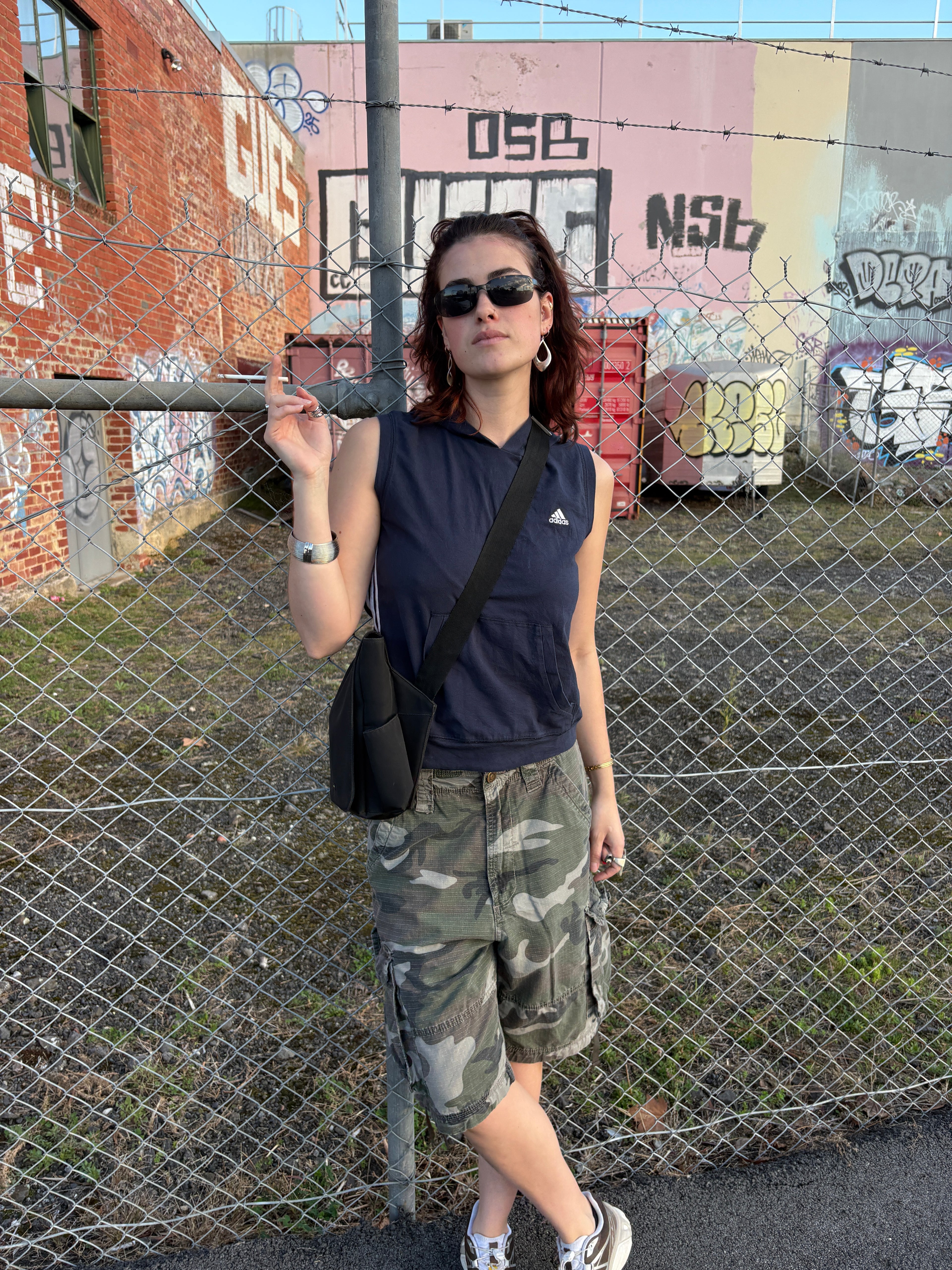 199 / Navy Adidas Sleeveless Top w/ Hood