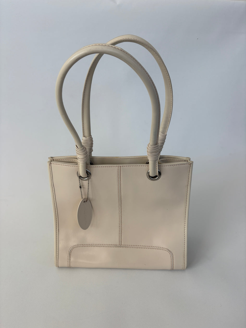 1145 / Vintage Genuine Leather Cream Bag
