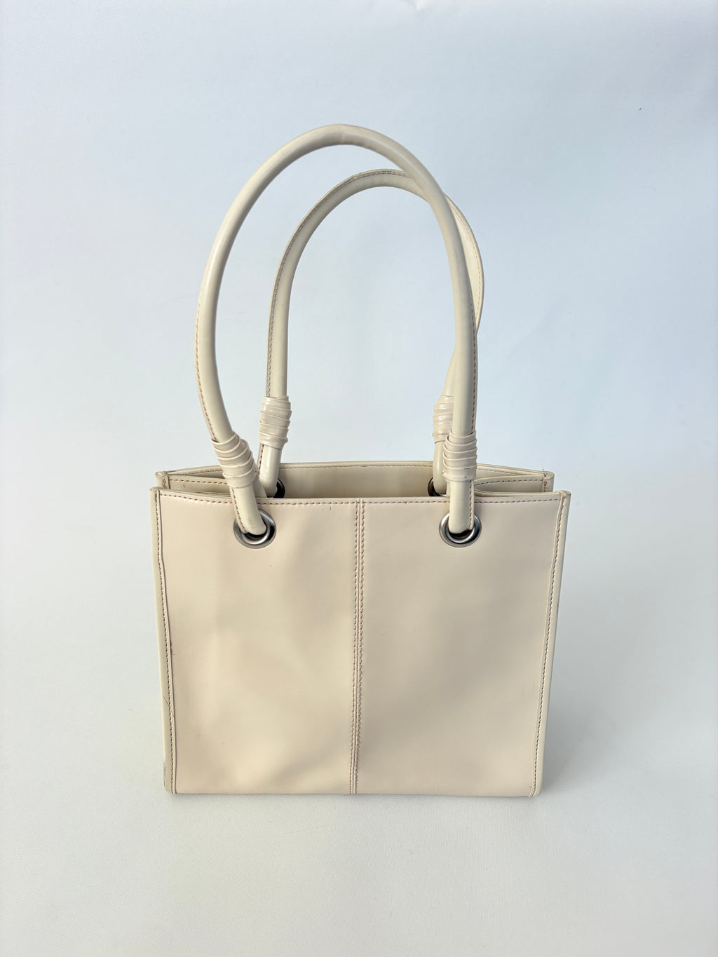 1145 / Vintage Genuine Leather Cream Bag