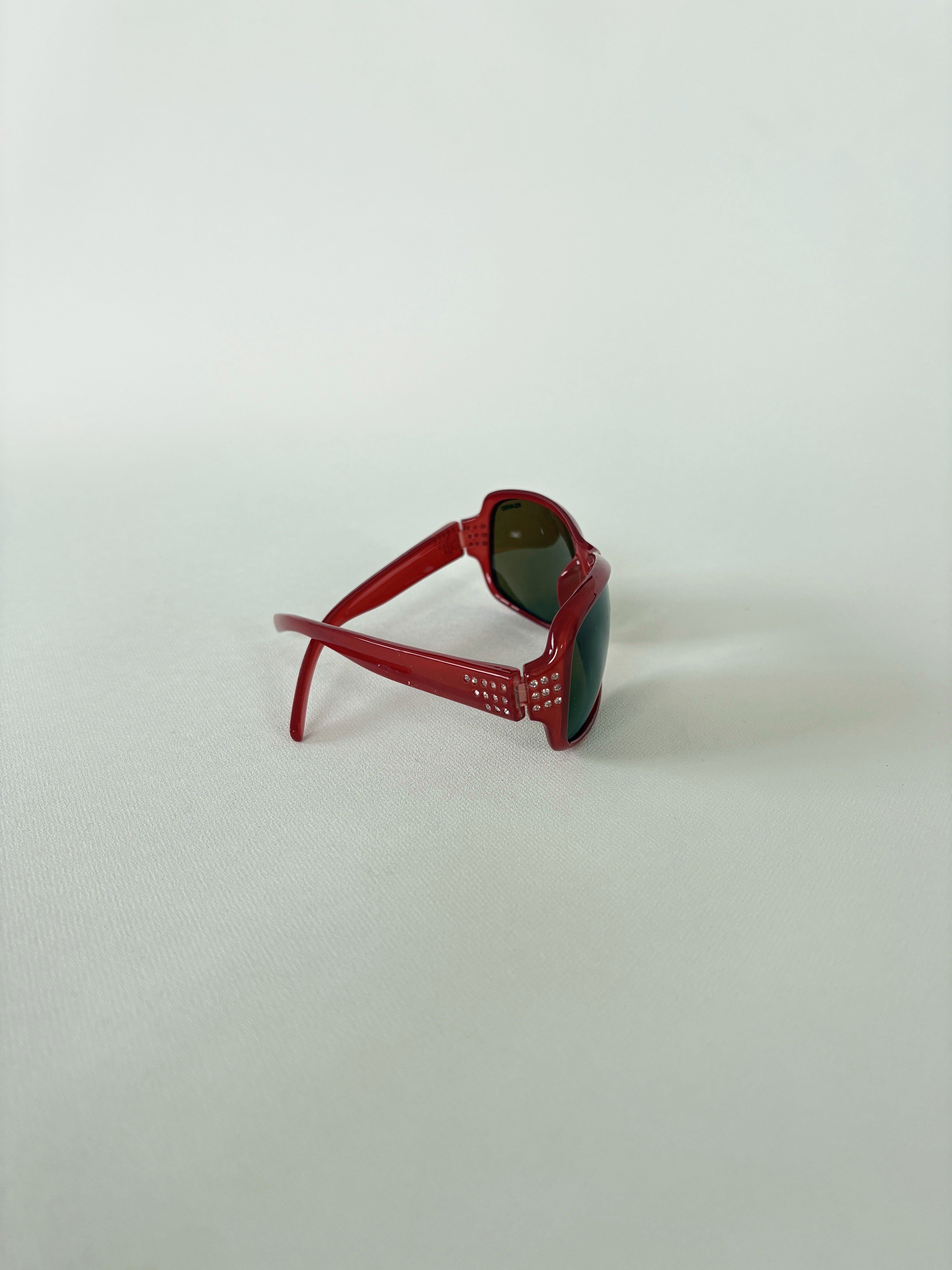 1288 / Red Sunglasses w/ Gems