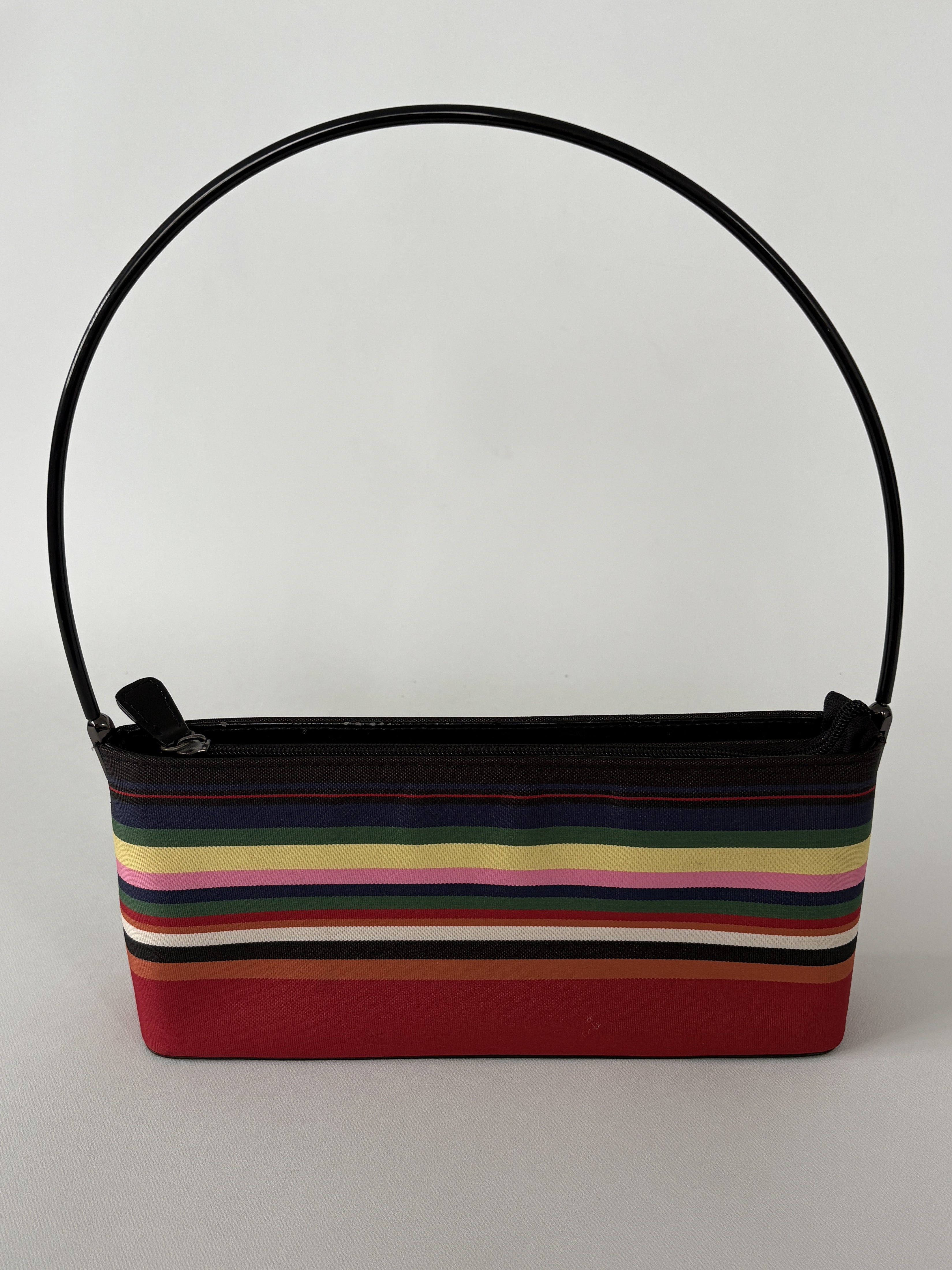 🔒1262 / Vintage Multi Colour Striped Shoulder Bag