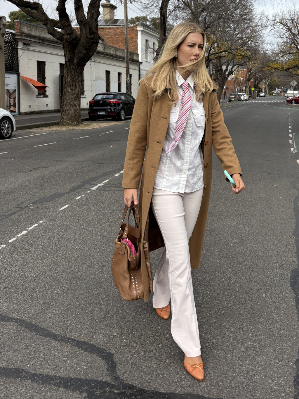 1206 / Pink Flare Trousers