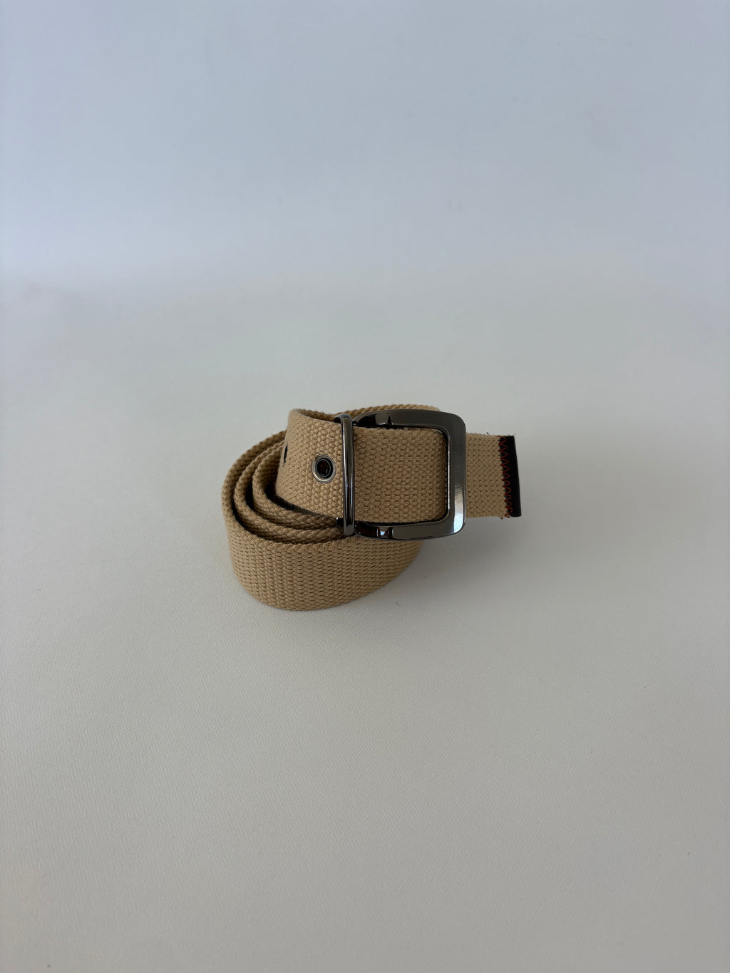 1329 / Brown Cargo Belt w/ Dark Metal Buckle