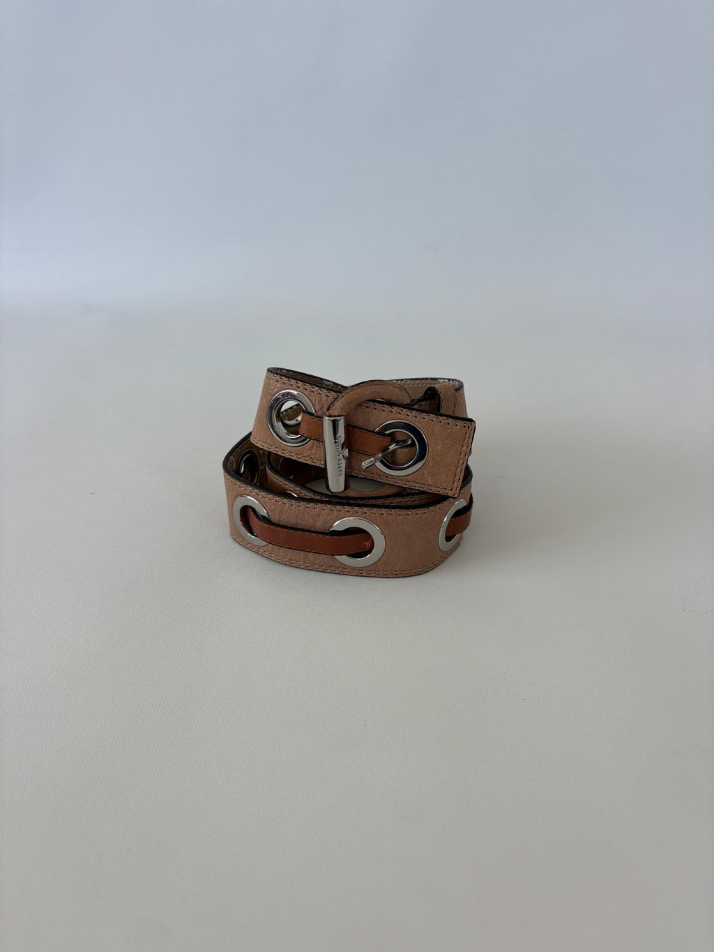 1330 / Brown Vintage Grommet Belt